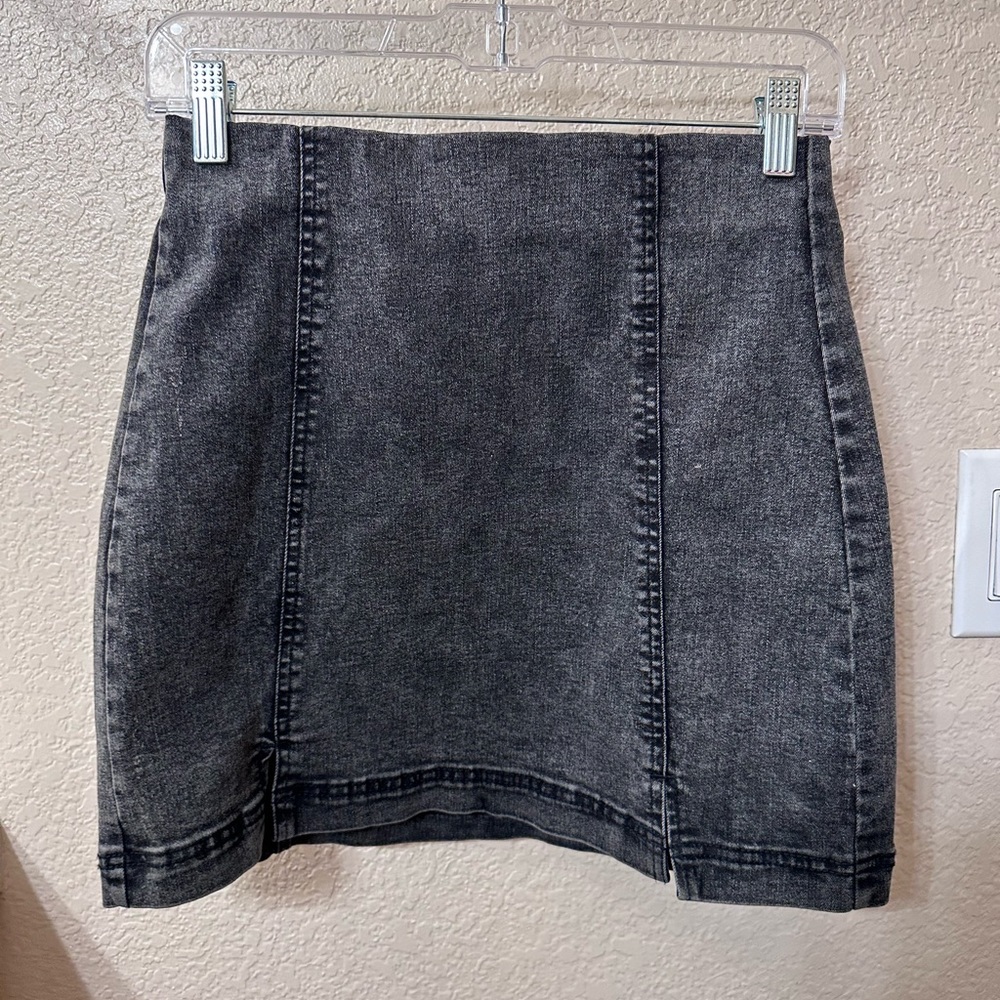 Garage black denim skirt - XS